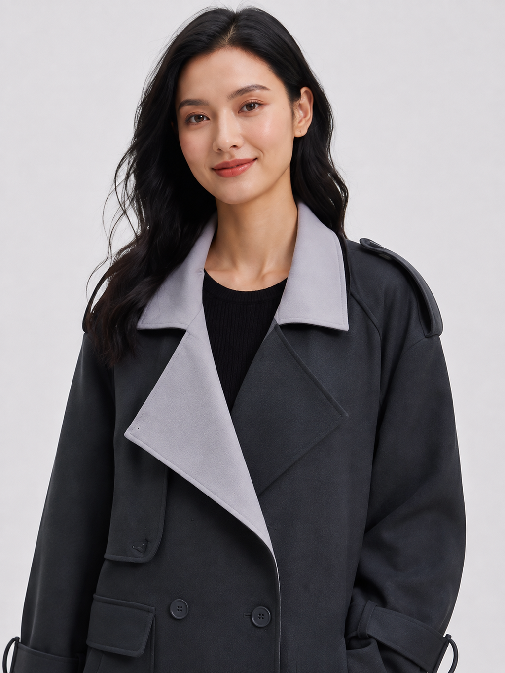Trench Long Gris