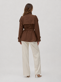 Trench Femme Marron Chocolat