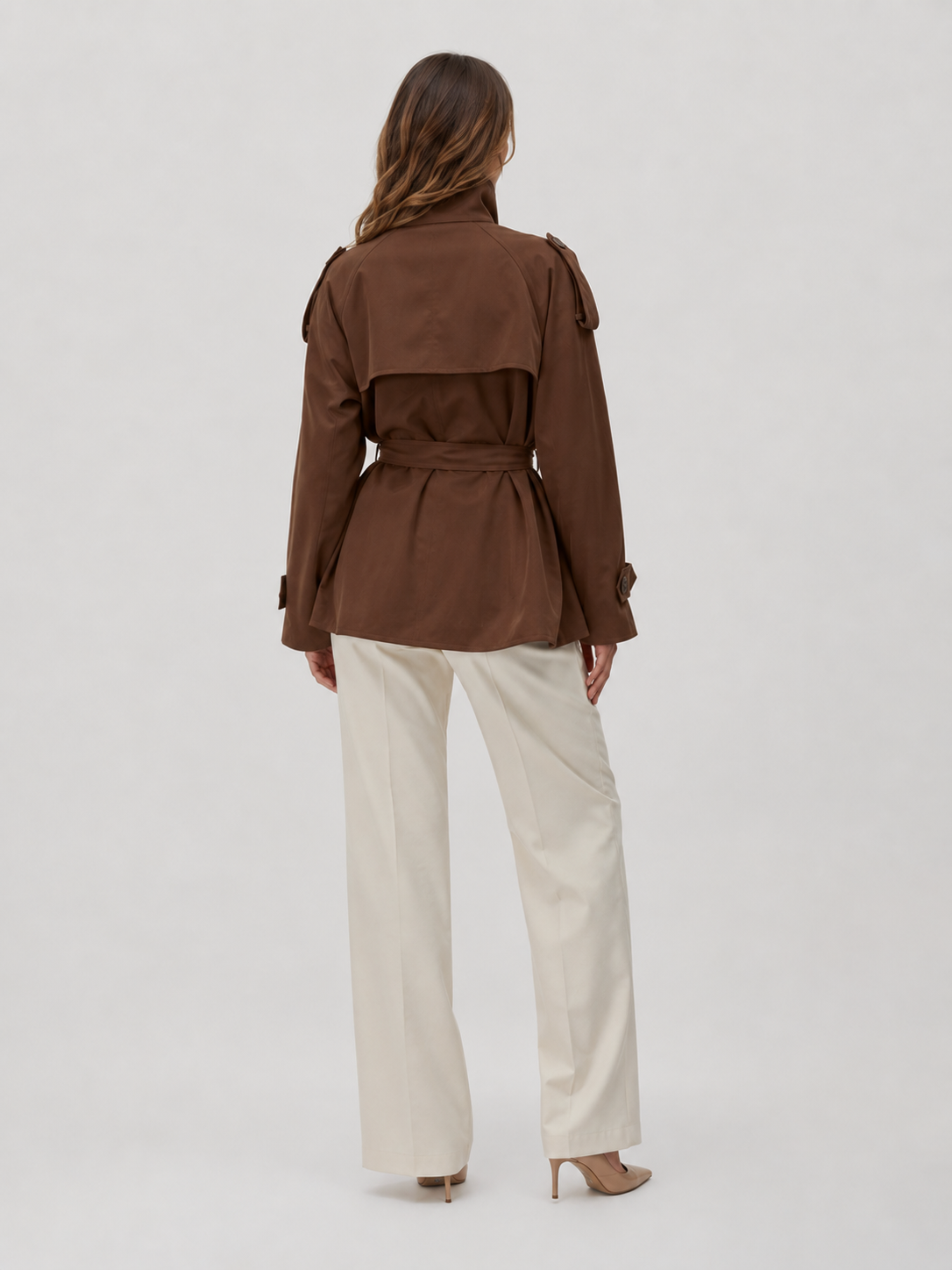 Trench Femme Marron Chocolat