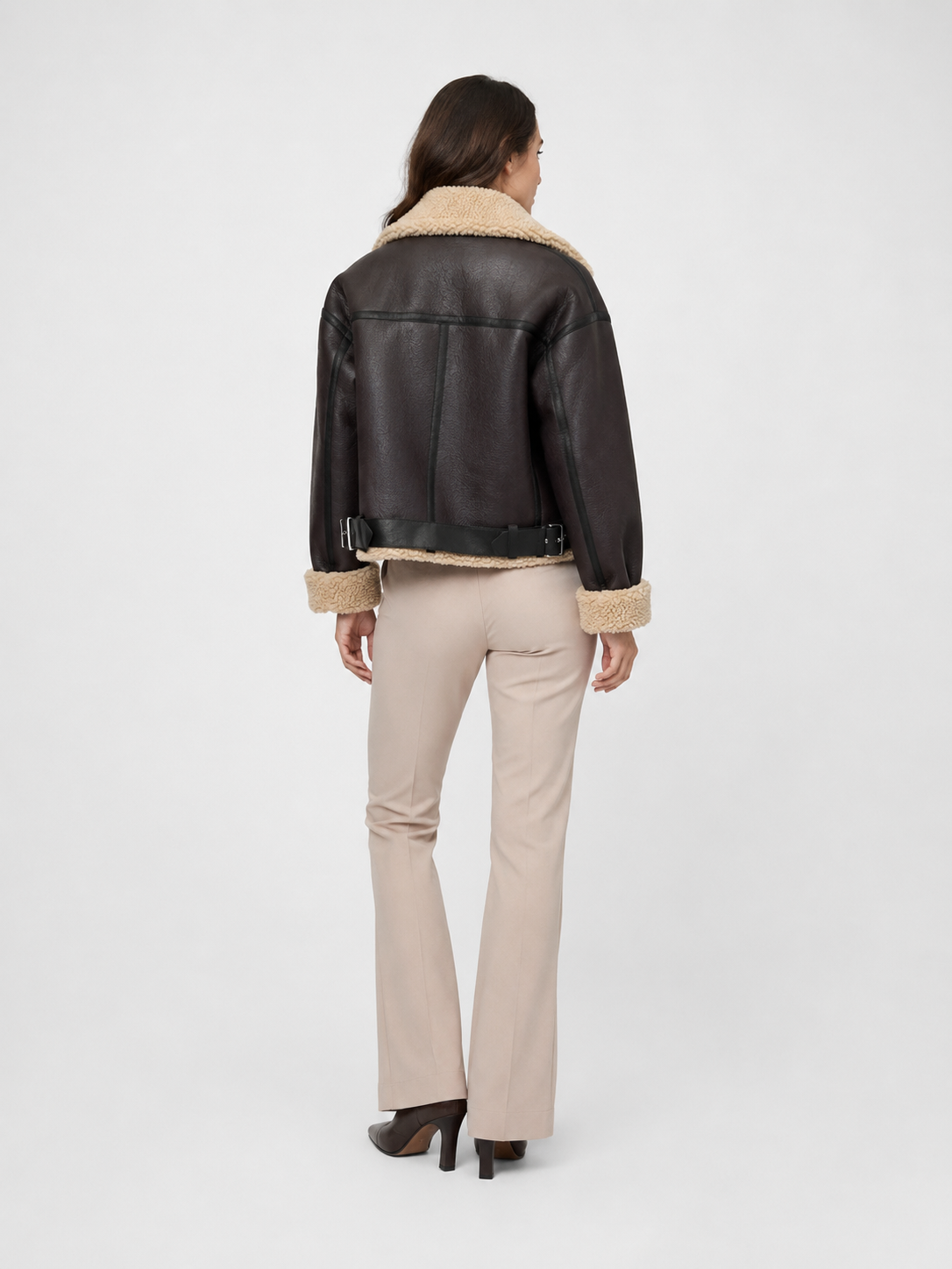 Veste Noire Femme Simili Cuir