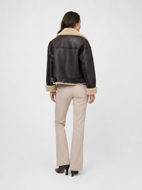 Veste Noire Femme Simili Cuir