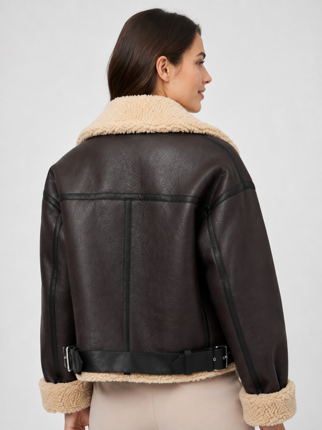 Veste Noire Femme Simili Cuir