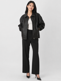 Veste Longue Cuir Femme Marron