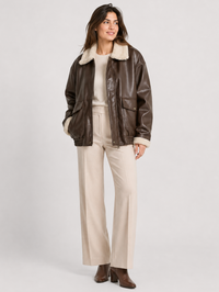 Veste Aviateur Femme Cuir Marron