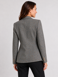 Blazer En Laine Gris Femme