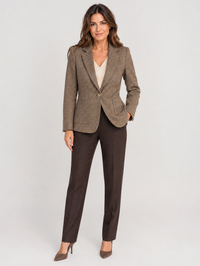 Blazer Femme Laine Marron