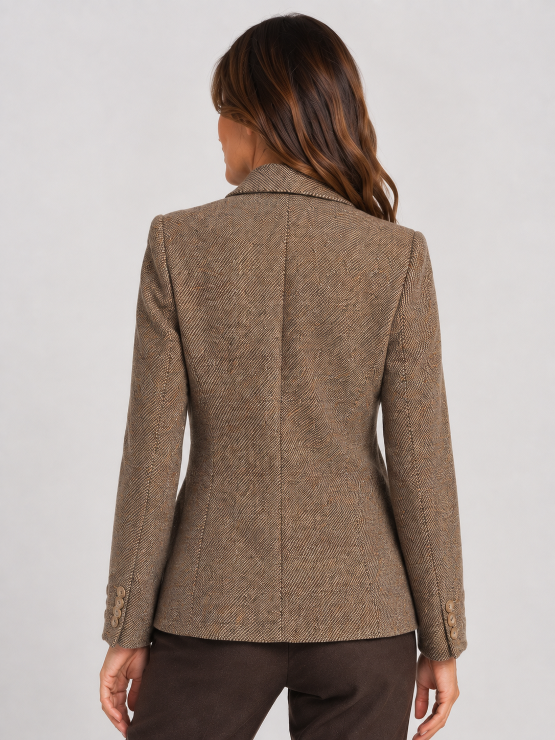 Blazer Femme Laine Marron