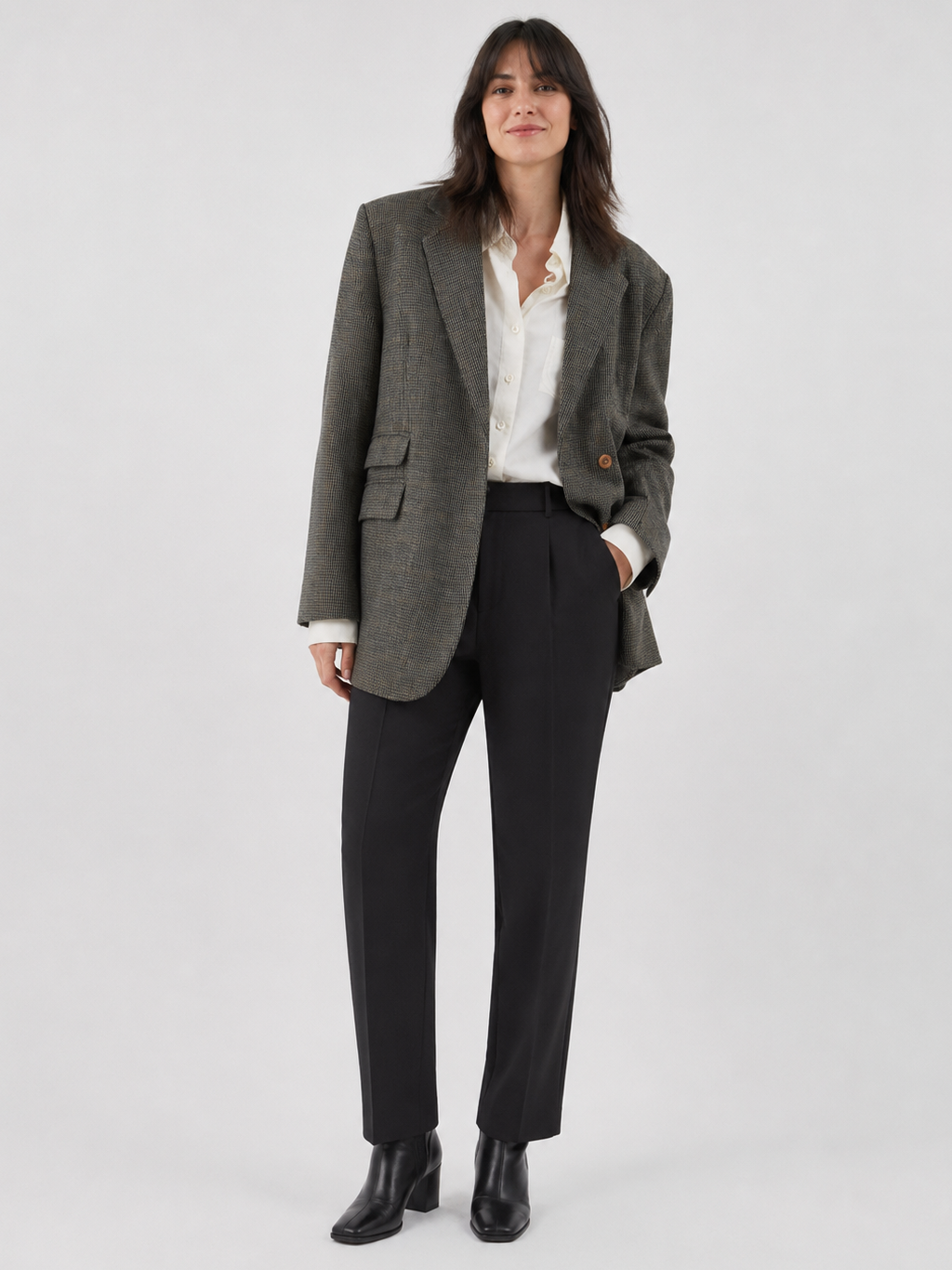 Blazer Marron Femme Laine