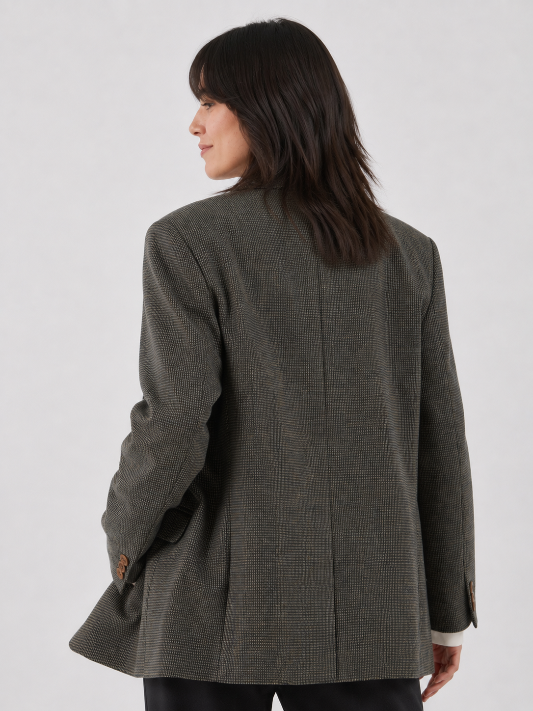 Blazer Marron Femme Laine