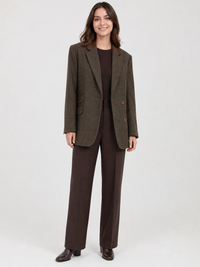 Blazer Laine Femme Marron