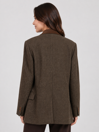 Blazer Laine Femme Marron