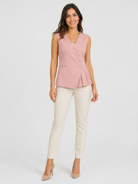 Blazer Sans Manches Rose