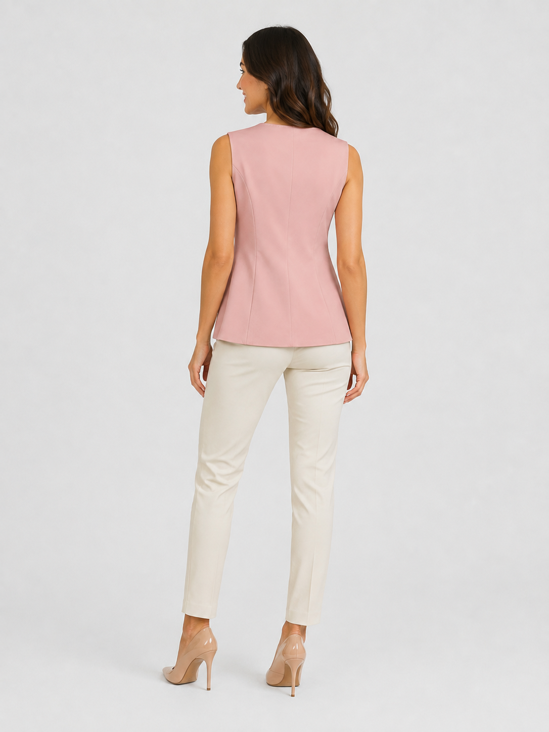 Blazer Sans Manches Rose