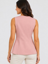 Blazer Sans Manches Rose