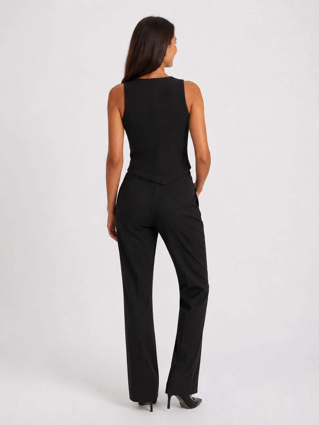 Blazer Noir Sans Manche