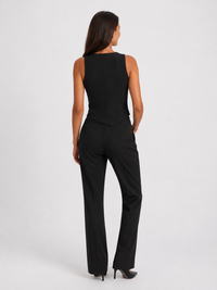 Blazer Noir Sans Manche