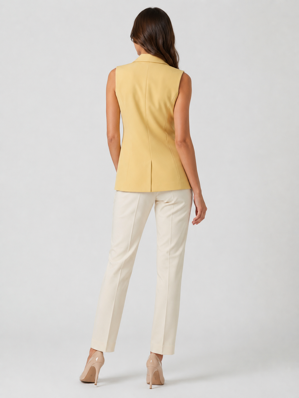 Blazer Sans Manche Jaune