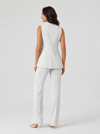 Blazer Sans Manche Blanc Femme