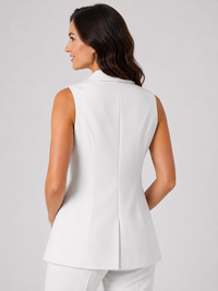 Blazer Sans Manche Blanc Femme