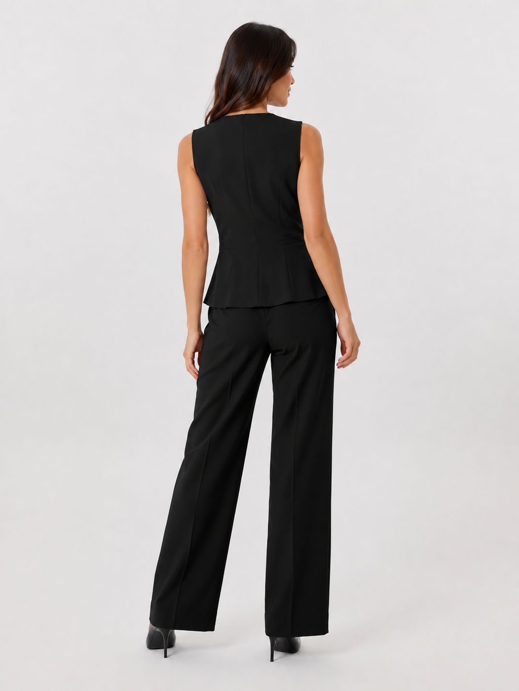 Veste Blazer Sans Manche Noir Femme