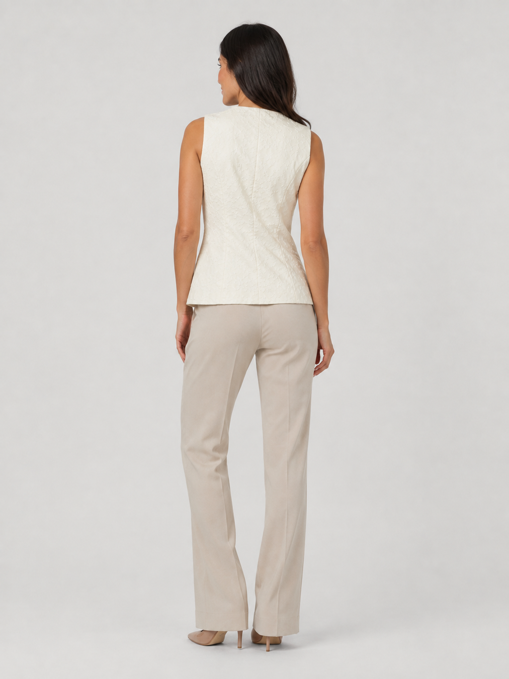 Blazer Sans Manche Femme Blanc