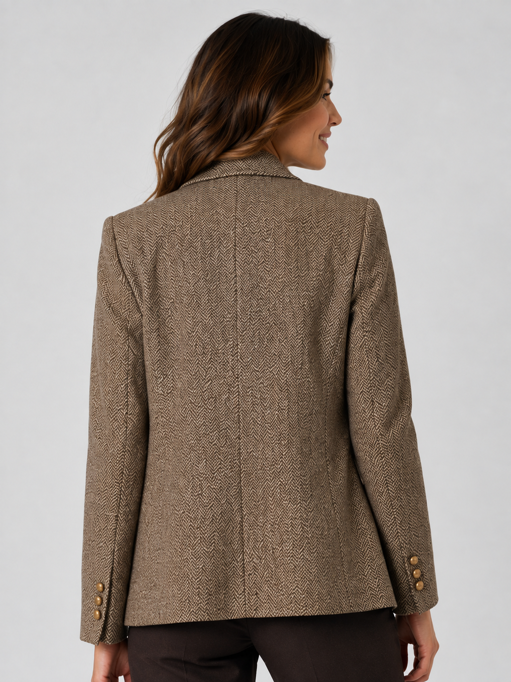 Veste Blazer Marron Femme Croisé