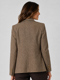 Veste Blazer Marron Femme Croisé