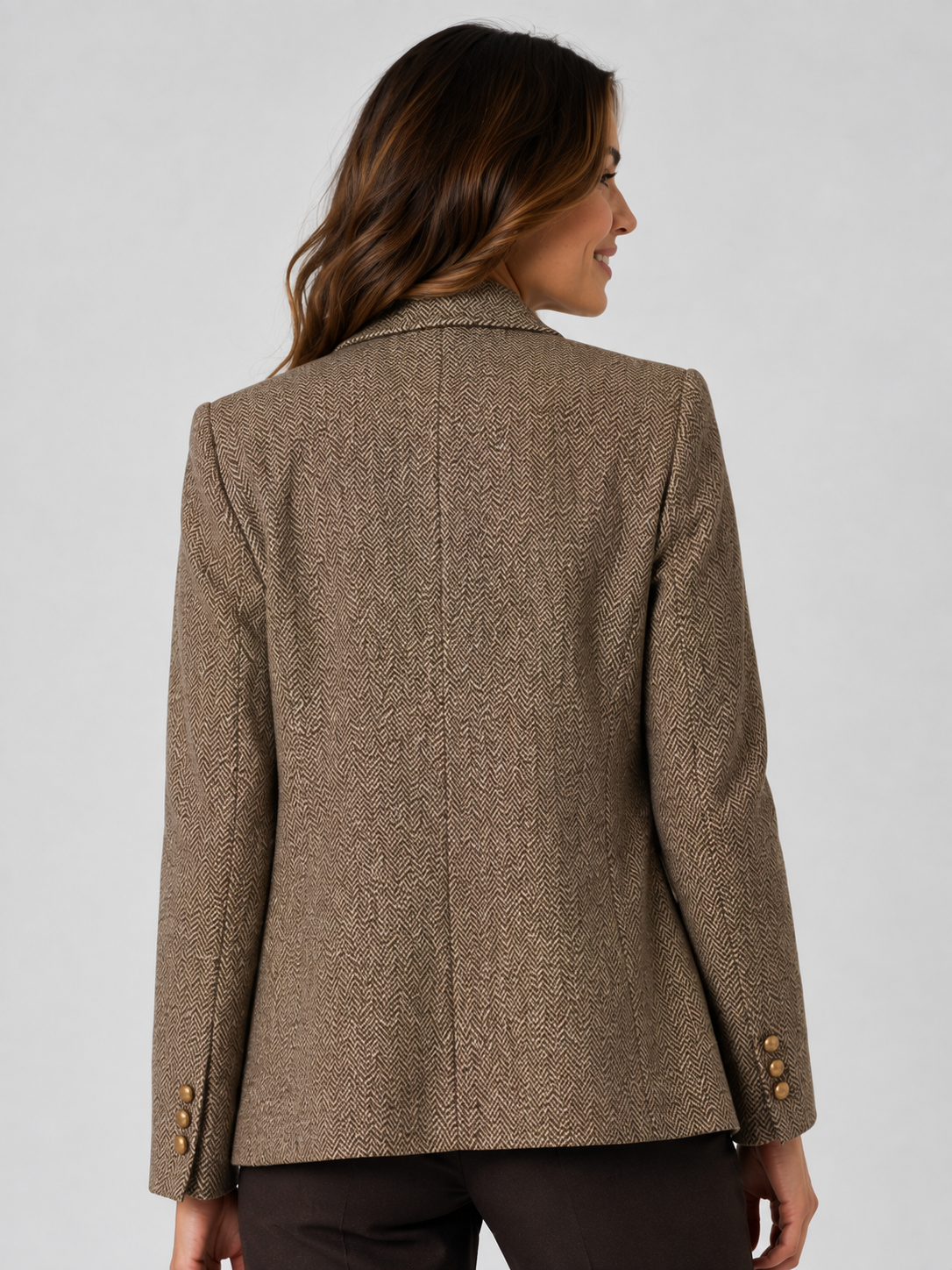Veste Blazer Marron Femme Croisé