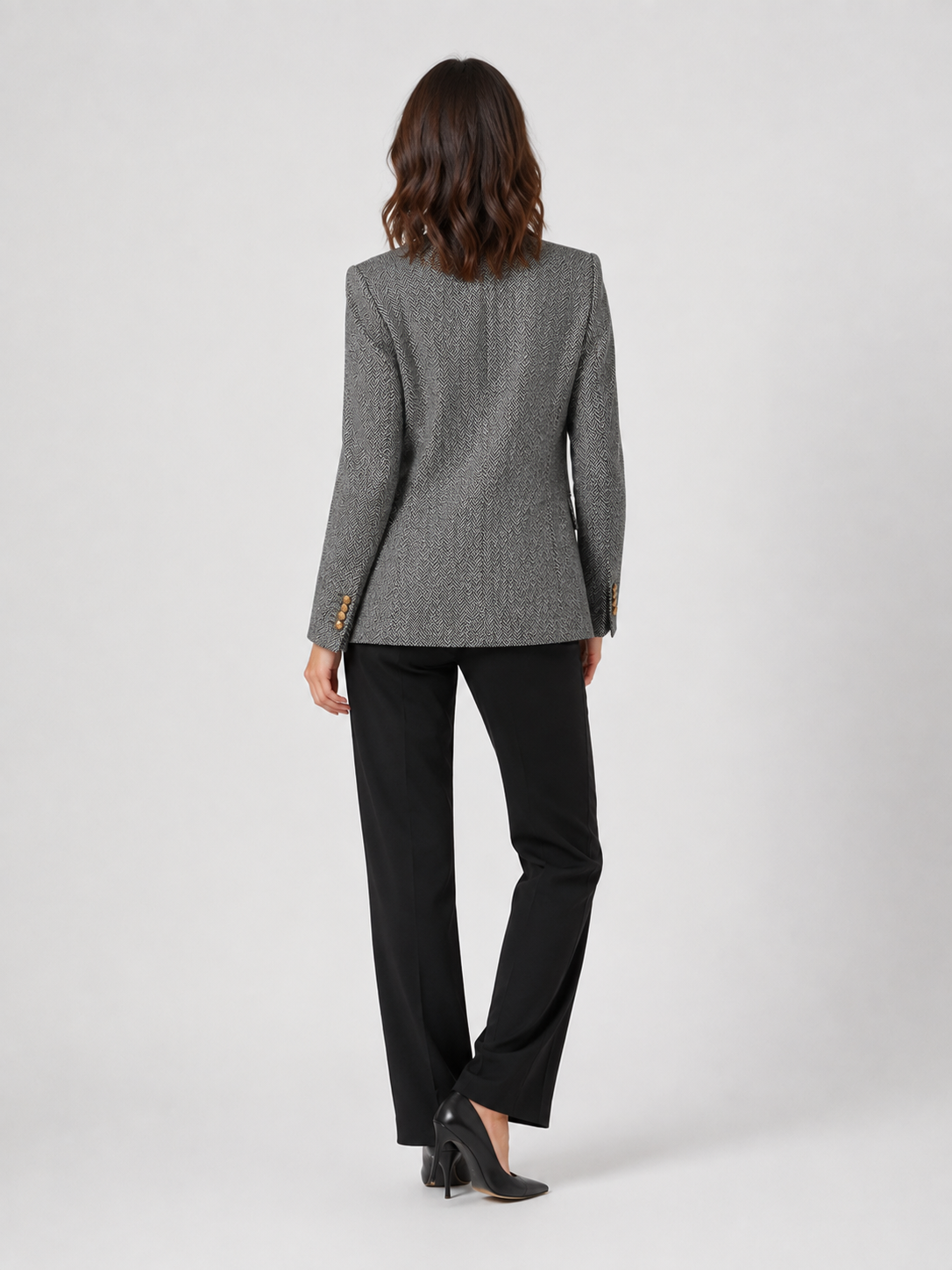 Blazer Croisé Femme Gris