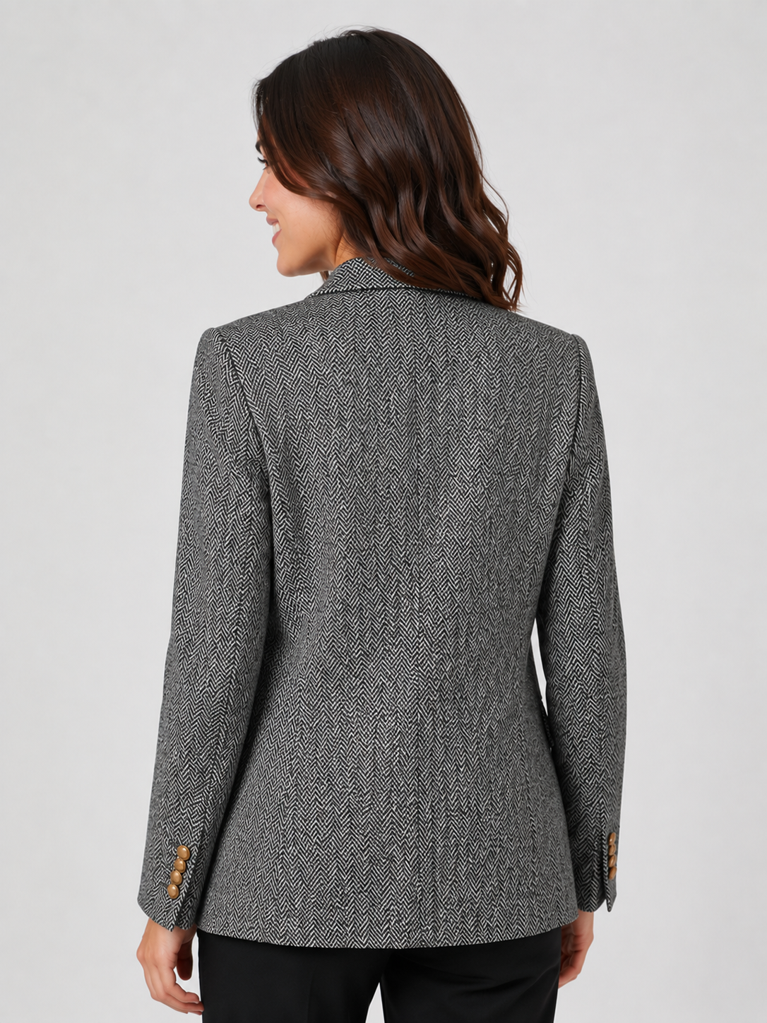 Blazer Croisé Femme Gris
