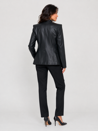 Veste Cuir Blazer Femme