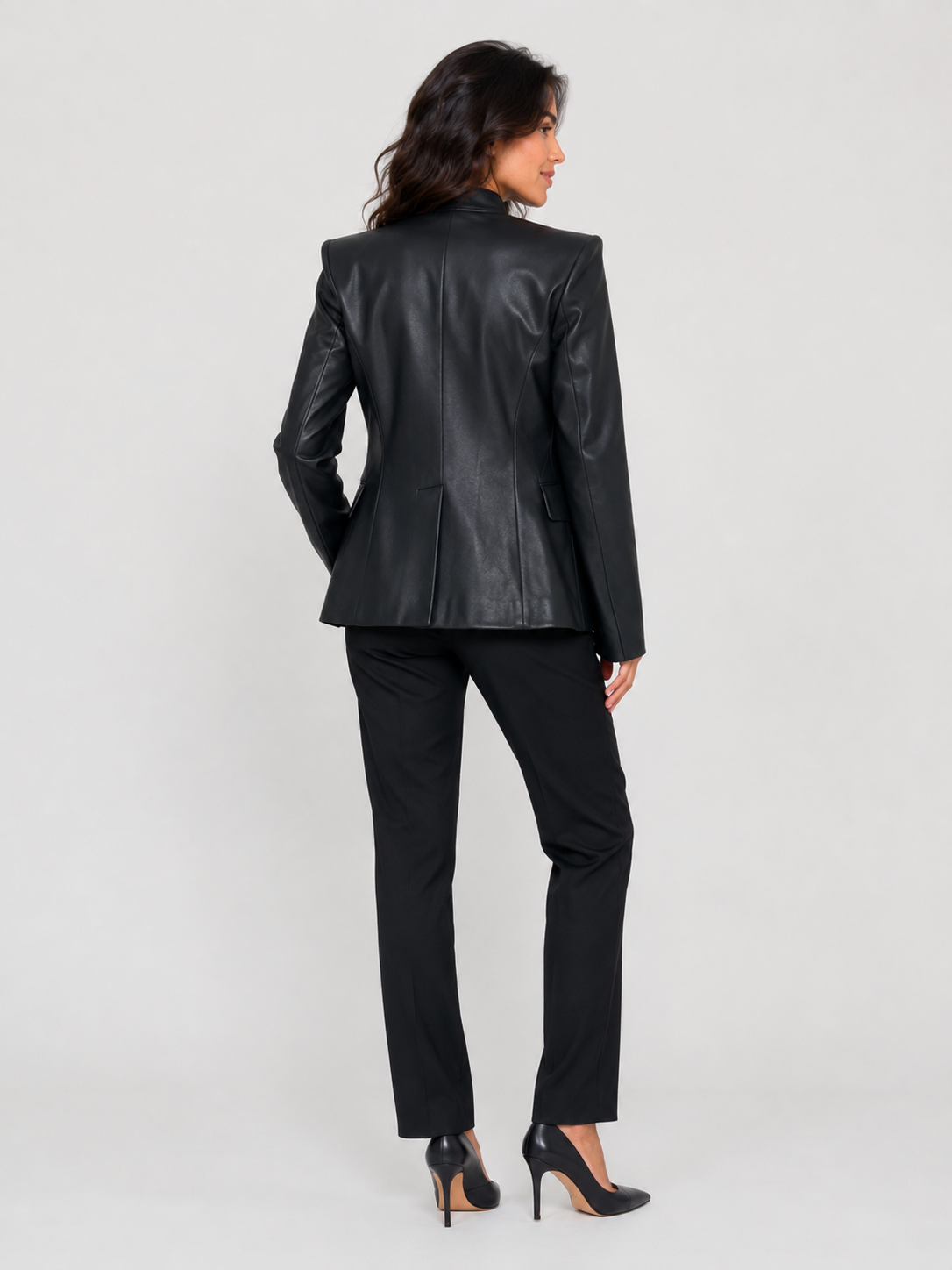 Veste Cuir Blazer Femme