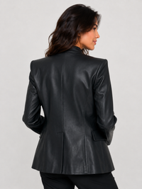 Veste Cuir Blazer Femme