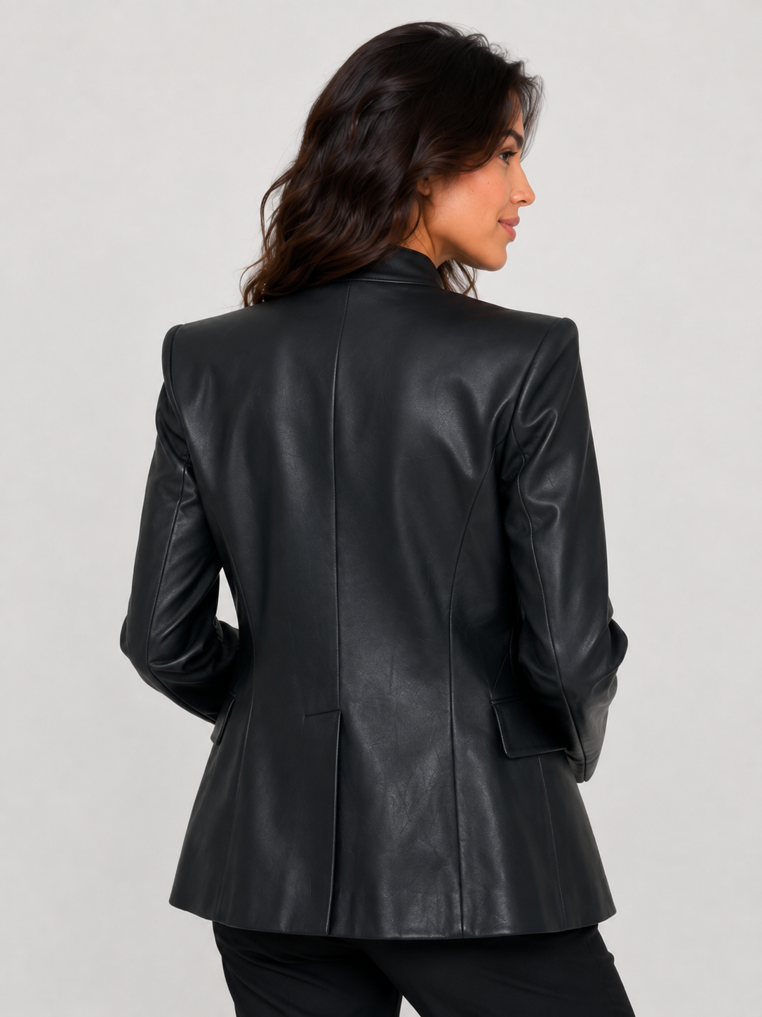 Veste Cuir Blazer Femme