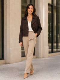 Trench Court Marron Femme