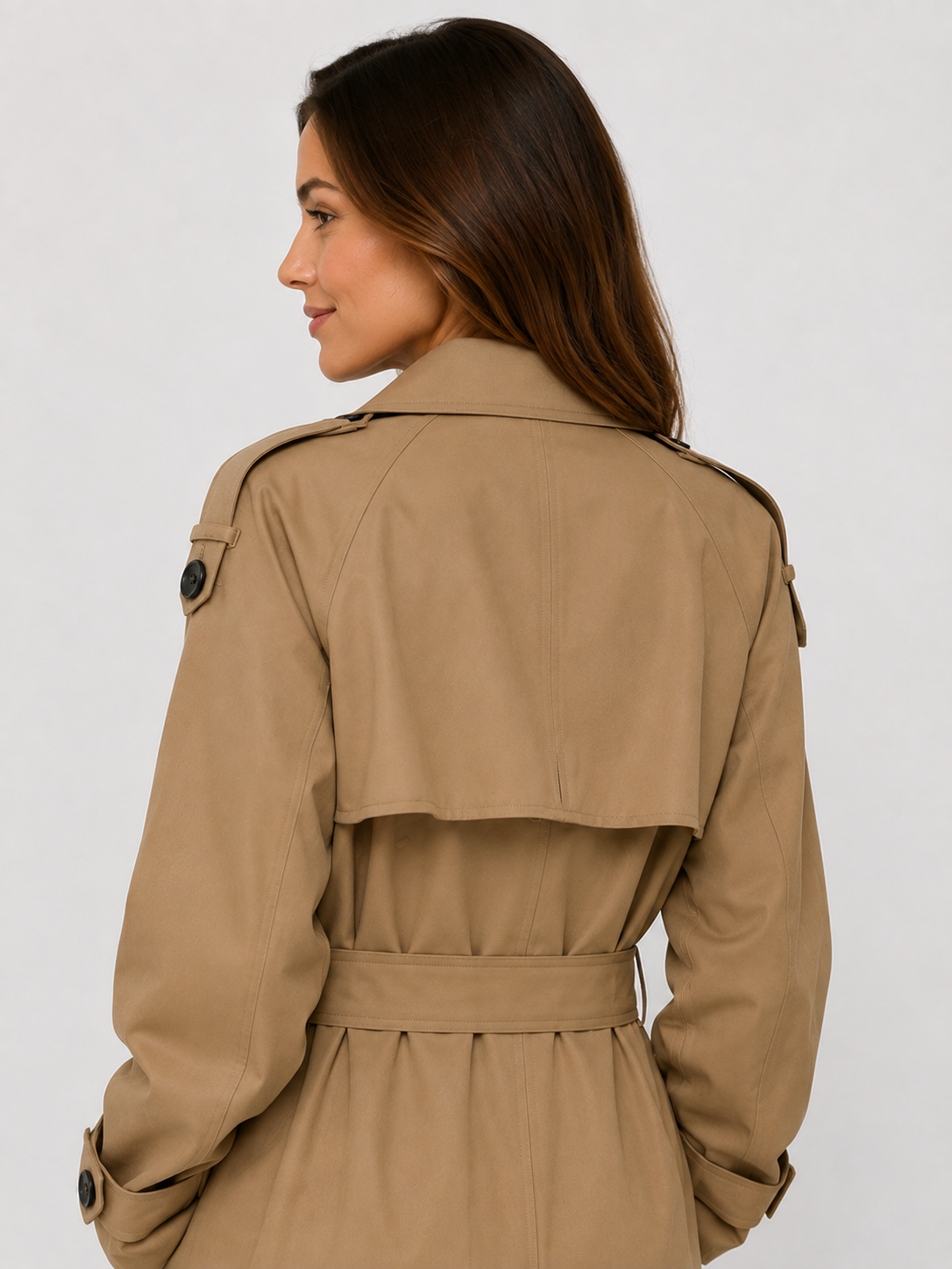 Trench Long Femme Marron