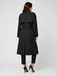 Trench Long Femme Noir