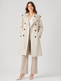 Trench Long Blanc
