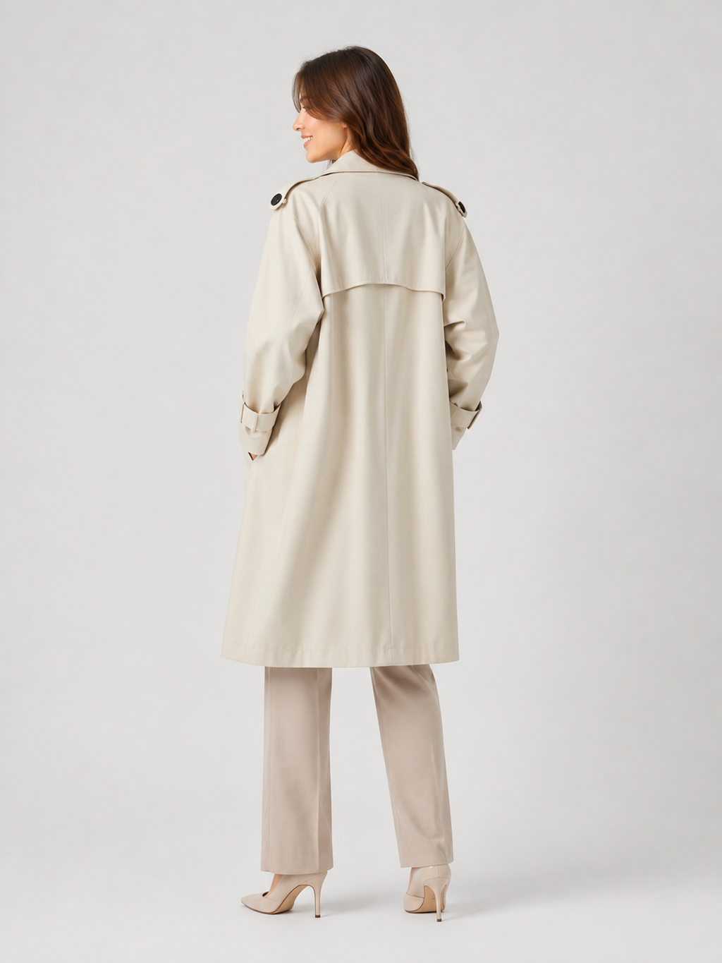 Trench Long Blanc