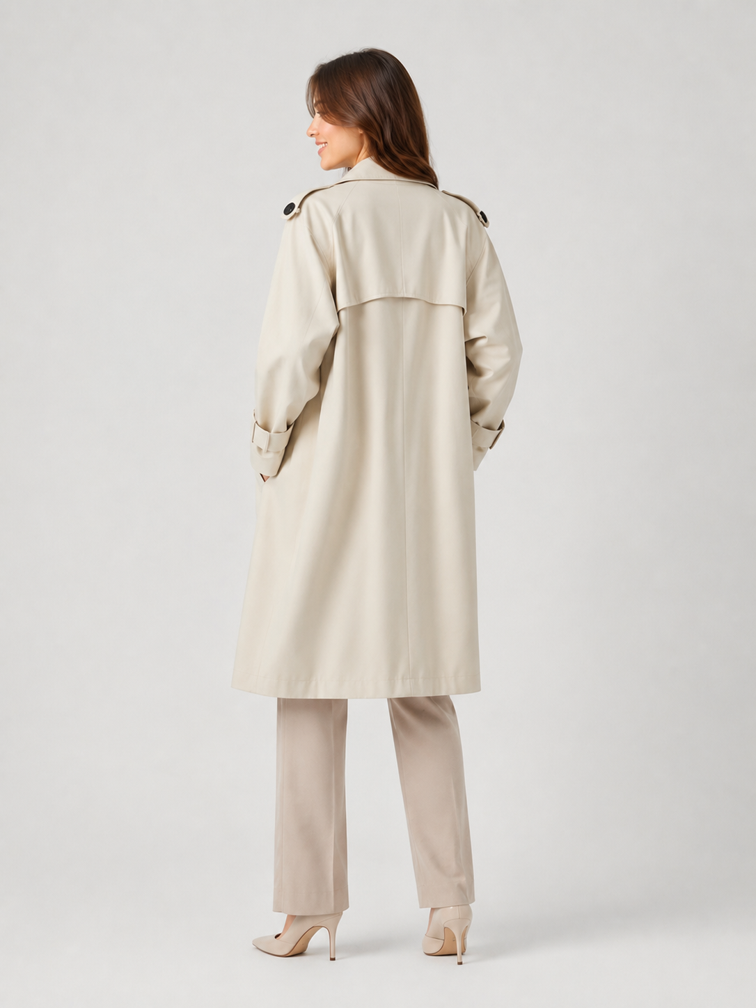 Trench Long Blanc