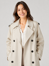 Trench Long Blanc