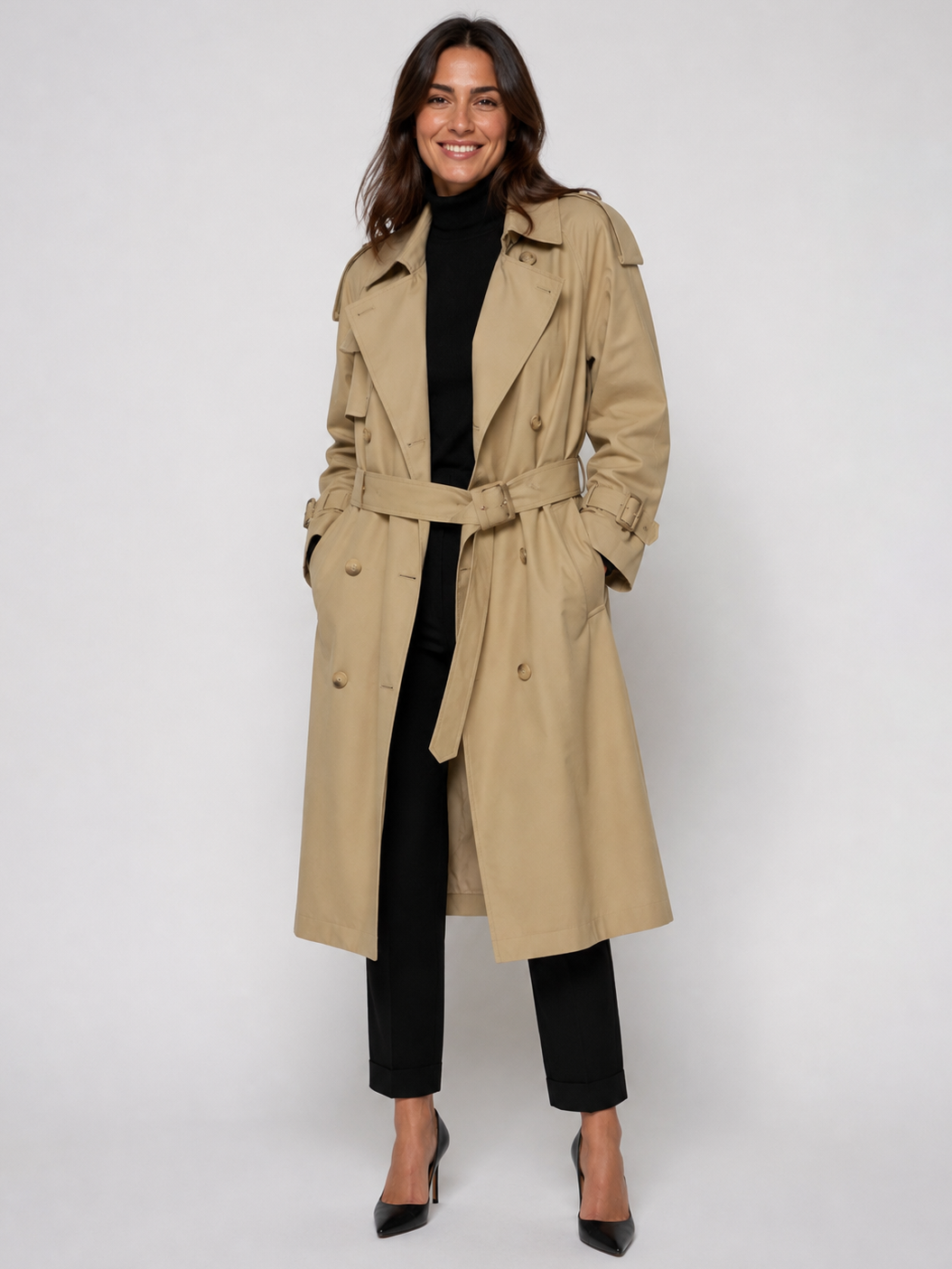 Trench Beige Femme Long