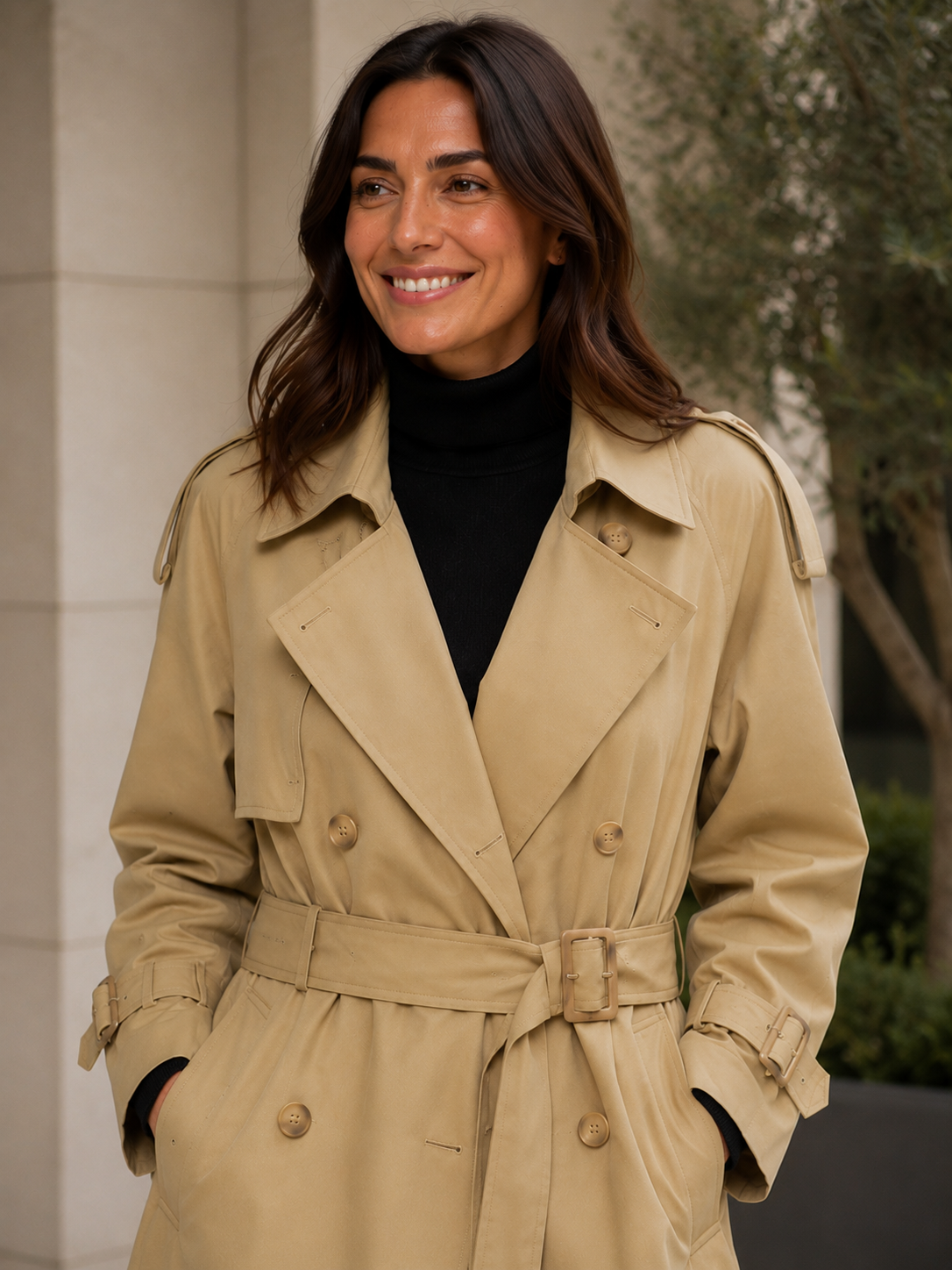 Trench Beige Femme Long