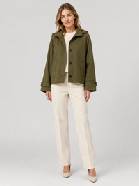 Trench Court Femme Kaki