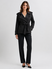 Trench Court Noir Femme