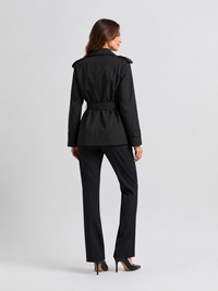 Trench Court Noir Femme