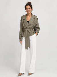 Trench Kaki Femme Court