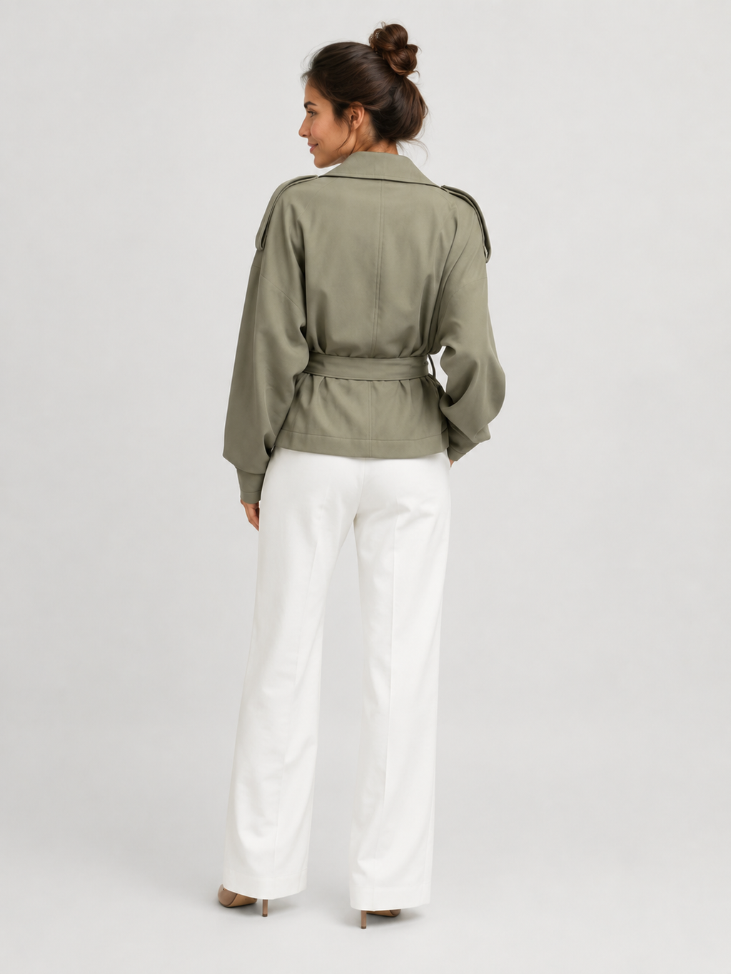 Trench Kaki Femme Court