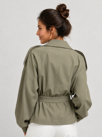 Trench Kaki Femme Court
