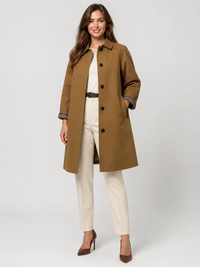 Trench Femme Camel Mi Long
